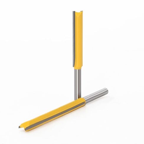 لقم التوجيه Fresas para Router، 1/4 عرقوب لأدوات طحن النجارة، CNC، Dewalt، Brocas، مستقيم، سطحي، كربيد، يغطس، 2 قطعة جهاز توجيه تنظيف سفلي مستقيم ممتد مع 2 بوصة و3 بوصة in Kuwait