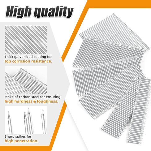 ST18 14 Gauge Concrete T Nails, 3/4'' (18MM) Length T Nails, Galvanzied, 400 PCS/BOX, for Woodworking, Decking, Concrete Nailing in Saudi Arabia