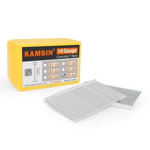 ST18 14 Gauge Concrete T Nails, 3/4'' (18MM) Length T Nails, Galvanzied, 400 PCS/BOX, for Woodworking, Decking, Concrete Nailing in Saudi Arabia