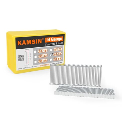 ST18 14 Gauge Concrete T Nails, 3/4'' (18MM) Length T Nails, Galvanzied, 400 PCS/BOX, for Woodworking, Decking, Concrete Nailing in Saudi Arabia