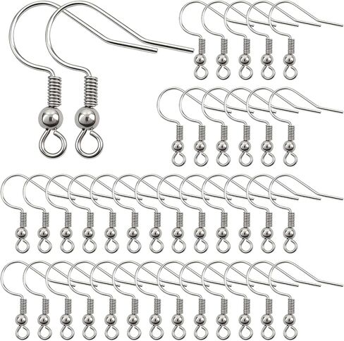 TOAOB 100pcs Hypoallergenic Earring Hooks Stainless Steel Fish Hooks French Ear Wires for DIY Jewelry Making in Saudi Arabia