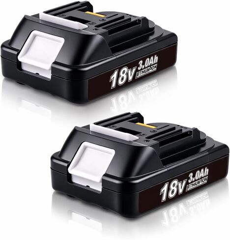 VANTTECH 3.0Ah 2-Pack 18V بطارية بديلة لبطارية ماكيتا 18 فولت BL1820B-2 BL1830B-2 متوافقة مع ماكيتا BL1815 BL1820 BL1830 BL1830B 1840B 1850B BL1860B (أسود) in Kuwait