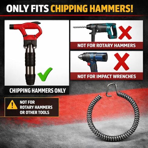 10-Pack Chipping Hammer Retainer Springs – Heavy-Duty Replacement High Carbon Steel Springs. Only for Pneumatic Chipping Hammers - Champion Chisels in Kuwait