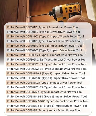N612522 N464409 مجموعات كم مفك البراغي مناسبة لـ DCF787C2 DCF887 DCF887M2 DCF601 DCF601B DCF809C2 DCF809 DCF801 ​​DCF801F2 DCF888B أدوات كهربائية لسائق المصادم in Kuwait