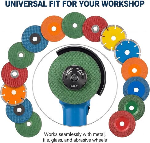 5/8-11 Thread Angle Grinder Flange Nut Angle Grinder Nut No Wrench Required Self Locking Flange Nuts for 4.5" and 5" Angles Grinders Quicklock Grinders Nuts Quick Release Metal Lock in Kuwait