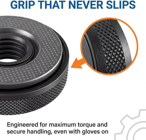5/8-11 Thread Angle Grinder Flange Nut Angle Grinder Nut No Wrench Required Self Locking Flange Nuts for 4.5" and 5" Angles Grinders Quicklock Grinders Nuts Quick Release Metal Lock in Kuwait