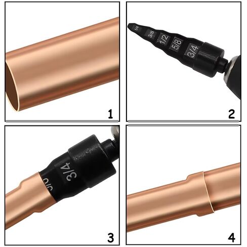 2Pcs 5 in 1 HVAC Repair Tool Set 1/4 Inch Hex Shank 1/4'' 3/8'' 1/2'' 5/8'' 3/4'' Copper Tube Expander for Air Conditioner Copper Pipe Swaging Flaring Tool in Kuwait
