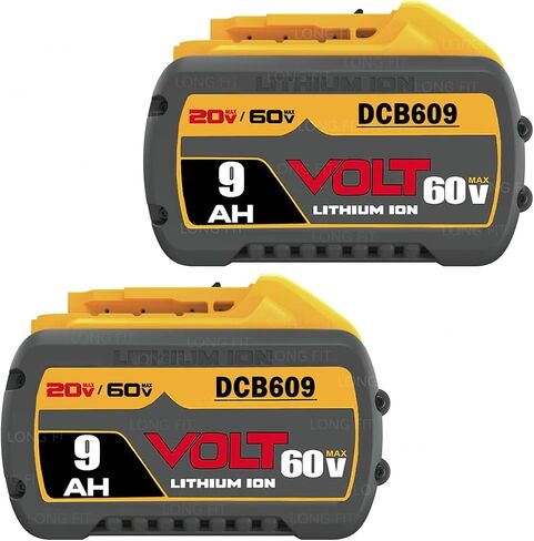 LONG FIT DCB609 60V MAX Replace for dewalt 60v max Battery, 20V/60V MAX 9.0Ah, Compatible with Original Power Tools and Chargers in Kuwait