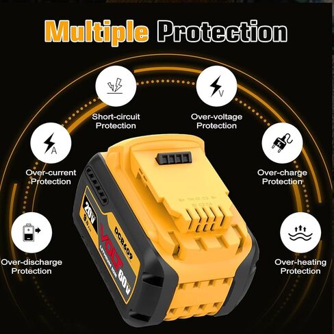 LONG FIT DCB609 60V MAX Replace for dewalt 60v max Battery, 20V/60V MAX 9.0Ah, Compatible with Original Power Tools and Chargers in Kuwait