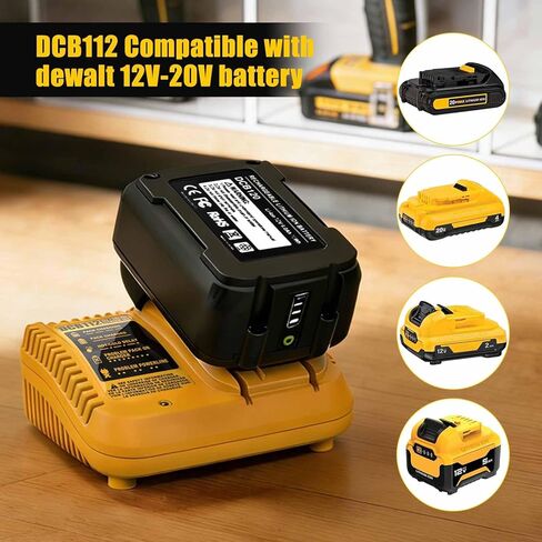 2-Pack 6.0Ah 12V Battery Replacement for Dewalt 12V Max, Professional Power for Auto Repair & Construction, Compatible with DCB120 DCB122 DCB124 DCB127 | Not for 20V/18V Tools in Kuwait