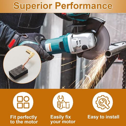 فرش الكربون CB318 CB330 CB340 CB314 CB315 المتوافقة مع ماكيتا 9560CV 9563CV 9565CV 9566CV GD0600 9554 9557 طاحونة زاوية الكربون، فرش المحرك لماكيتا 9563CV 9553NB طاحونة زاوية - 4 عبوات in Kuwait