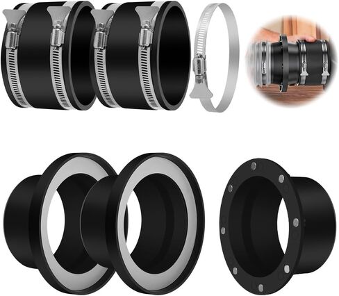 6-Piece 4 Inch Magnetic Dust Collection Fittings, Heavy Duty Dust Collector Adapter with Rubber Gasket, Universal One-to-Multi System for Woodworking Shop Vacuum Hose in Kuwait