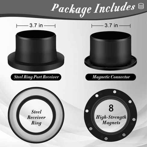 6-Piece 4 Inch Magnetic Dust Collection Fittings, Heavy Duty Dust Collector Adapter with Rubber Gasket, Universal One-to-Multi System for Woodworking Shop Vacuum Hose in Kuwait
