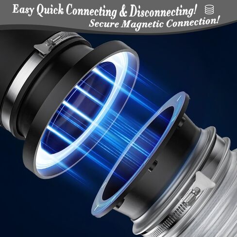 6-Piece 4 Inch Magnetic Dust Collection Fittings, Heavy Duty Dust Collector Adapter with Rubber Gasket, Universal One-to-Multi System for Woodworking Shop Vacuum Hose in Kuwait
