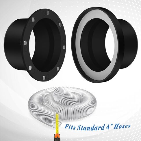 6-Piece 4 Inch Magnetic Dust Collection Fittings, Heavy Duty Dust Collector Adapter with Rubber Gasket, Universal One-to-Multi System for Woodworking Shop Vacuum Hose in Kuwait