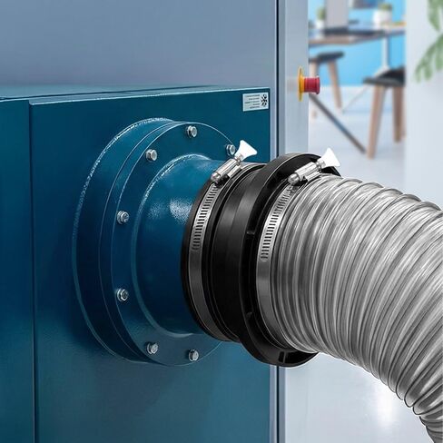 6-Piece 4 Inch Magnetic Dust Collection Fittings, Heavy Duty Dust Collector Adapter with Rubber Gasket, Universal One-to-Multi System for Woodworking Shop Vacuum Hose in Kuwait