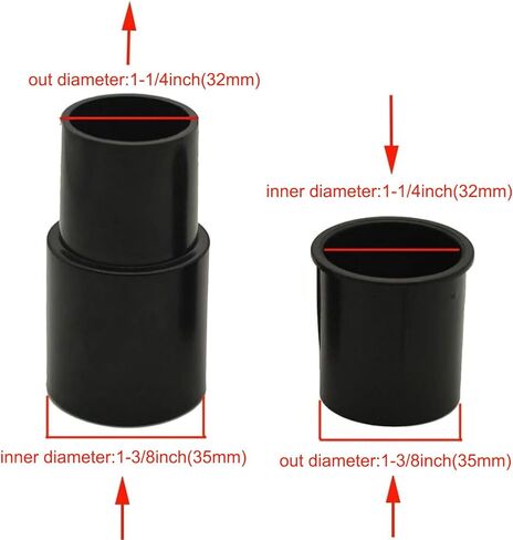 استبدال EZ SPARES للمكنسة الكهربائية، محول خرطوم، خرطوم 1 3/8 بوصة إلى 1 1/4 بوصة، يساعد القطر الداخلي للفرشاة 32 مم على ملاءمة أنبوب القطر الخارجي 35 مم، يرجى التحقق من القياس أولاً in Kuwait