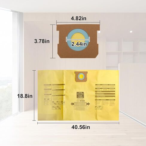 15-22 Gallon Bags Replacement for shop vac Disposable Wet Dry Vacuum Collection Bags, Type G 90663 9066300; Type J 90673 9067300 and VF2008, Universal Replacement Vacuum Bags 4-Pack in Kuwait