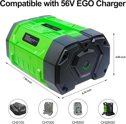 DTK 12000mAh Long Lasting Batteries Replacement for EGO 56V Battery BA2800T BA1400T BA4200T BA5600T Cordless Power Tools Ultra-High Capacity 12AH 2 Packs in Kuwait