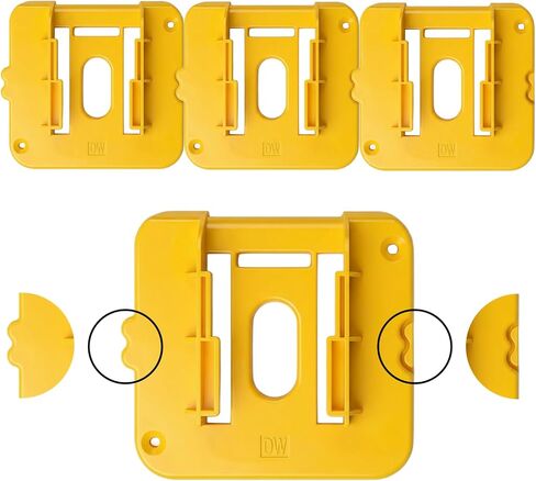 12 Pack Battery Pack Holders Compatible with Dewalt 20V and 60V Battery, Heavy-Duty ABS Wall Organizer Rack with Screws Battery Pack Mount for Garage, Workshop, Job Site in Saudi Arabia