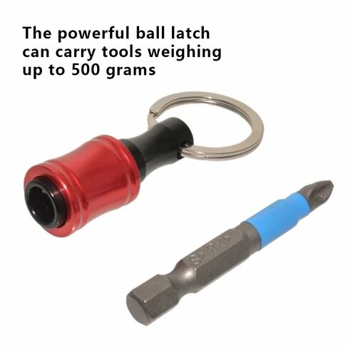 6Pcs 1/4 Inch Hex Shank Keychain Aluminum Alloy Drill Bits Keychain Screwdriver Bits Holder Drill Bit Socket Adapter Holder Fast Change Bit Holder for Most Electric Hand-held Screwdrivers Drill Bits in Kuwait