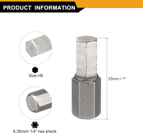 HARFINGTON H8 عرافة مفك بت 1/4 "عرافة عرقوب 25 مللي متر/1" طول المغناطيسي مسدس رئيس عرافة بت S2 الصلب مفك مسامير بت أدوات كهربائية in Kuwait