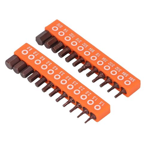 24 Pcs Hex Head Drill Bit Set, S2 Alloy Steel Metric and SAE Hex Bit Set for Industrial Use with Storage Holder in Kuwait