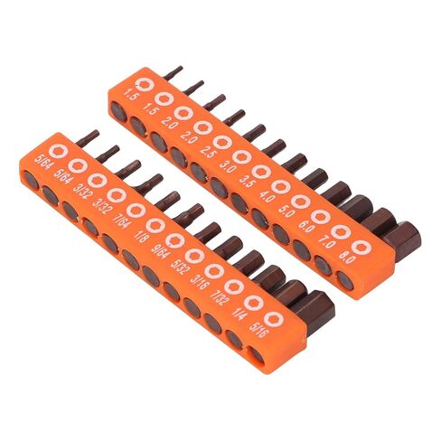 24 Pcs Hex Head Drill Bit Set, S2 Alloy Steel Metric and SAE Hex Bit Set for Industrial Use with Storage Holder in Kuwait