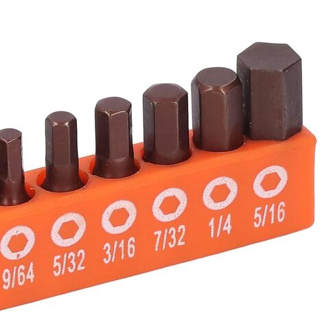 24 Pcs Hex Head Drill Bit Set, S2 Alloy Steel Metric and SAE Hex Bit Set for Industrial Use with Storage Holder in Kuwait