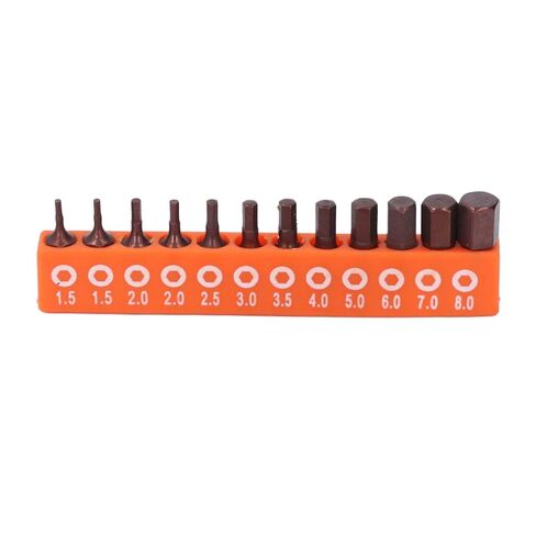 24 Pcs Hex Head Drill Bit Set, S2 Alloy Steel Metric and SAE Hex Bit Set for Industrial Use with Storage Holder in Kuwait