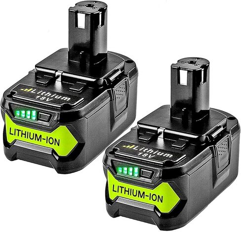 2 حزمة بطارية ليثيوم أيون 8000 مللي أمبير 18 فولت | متوافق مع Ryobi 18V ONE+ P108 P104 P105 P102 P103 P122 P109 | لأدوات الطاقة اللاسلكية Ryobi ONE+ in Kuwait