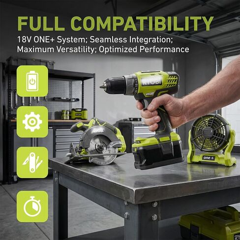 2 حزمة بطارية ليثيوم أيون 8000 مللي أمبير 18 فولت | متوافق مع Ryobi 18V ONE+ P108 P104 P105 P102 P103 P122 P109 | لأدوات الطاقة اللاسلكية Ryobi ONE+ in Kuwait