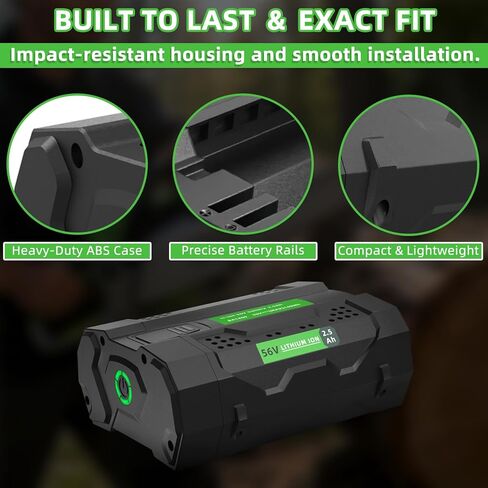 Replacement for EGO 56V Battery 2.5Ah, BA1400T BA1400 Lithium-Ion Battery Compatible with EGO 56 Volt Power+ Cordless String Trimmer Leaf Blower, Upgraded 5-LED Fuel Gauge in Kuwait