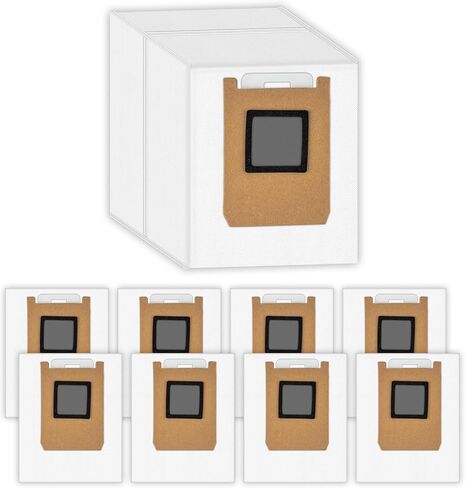 (9 Pack) E25/ C28 Replacement Dust Bags Compatible with Eufy Omni E28/ E25/ E35 Robot Vacuum Cleaner, Accessories Kit, Large Capacity, Vacuum Replacement Dust Bags, Vacuum Bags, Canister Bags in Saudi Arabia