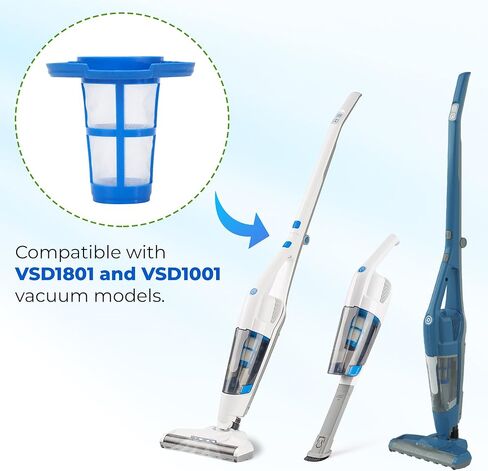 استبدال سلة فلتر التفريغ VSD1801 VSD1001 لمكنسة Vacmaster، تصميم خفيف الوزن وتركيب سريع، أداء تنظيف محسن، ترشيح فعال للغبار الدقيق، يناسب مبيت مرشح HEPA in Kuwait