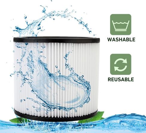 عبوتان من الفلتر البديل 90304 لـ Shop-Vac 90350 90304 90333 9030400 903-04-00، يناسب معظم المكانس الكهربائية الرطبة/الجافة سعة 5 جالون وما فوق in Kuwait