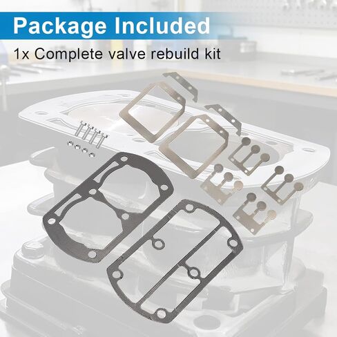 AUTOVIC Valve Repair Rebuild Kit Replacement Reed Valves Compatible with Ingersoll Rand SS3 Compressor Pumps Replace for 37996261 97330658 54571609 VRK-6261-IR in Kuwait