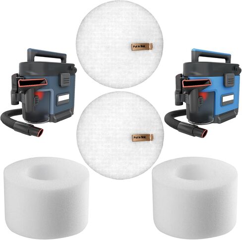 Foam Filters Compatible with Shark MessMaster Portable Wet Dry Vacuums, Also Compatible with Shop Vac UV105, VS100, VS101, VX102BRN, VX101​, 2 Set Foam Filters in Saudi Arabia