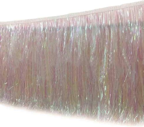 فستان رقص لاتيني من MIPPER بطول 10 ياردات مقاس 10.16 سم عريض معدني يمكنك صنعه بنفسك إكسسوارات حفلات عيد الميلاد وديكور حفلات الكريسماس من الدانتيل اللامع (متعدد الألوان) in Kuwait