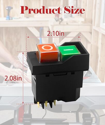 Table Saw Power Switch Fits for Craftsman& Hitachi Metabo &Ryobi,Replace CMXETAX69434502,371450,375819,089240028147(6-pin 18A 127V) in Kuwait