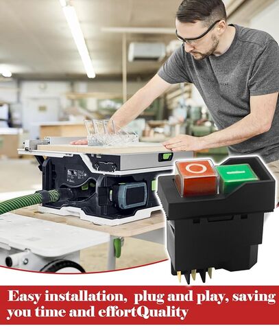 Table Saw Power Switch Fits for Craftsman& Hitachi Metabo &Ryobi,Replace CMXETAX69434502,371450,375819,089240028147(6-pin 18A 127V) in Kuwait