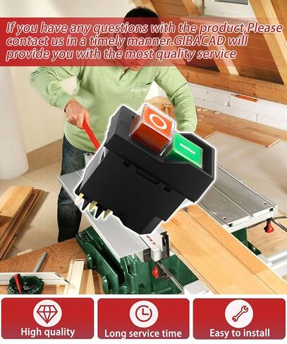 Table Saw Power Switch Fits for Craftsman& Hitachi Metabo &Ryobi,Replace CMXETAX69434502,371450,375819,089240028147(6-pin 18A 127V) in Kuwait