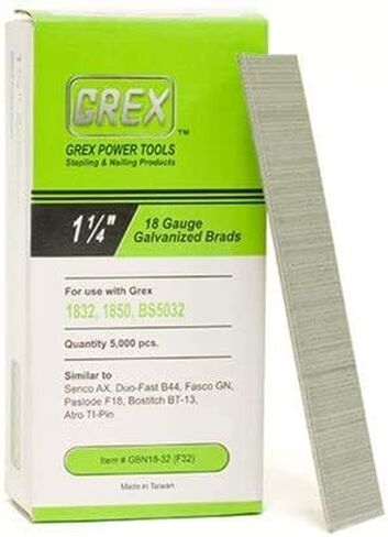 GREX GBN18-32 18 قياس 1-1/4 بوصة طول مسامير مجلفنة (5000 لكل صندوق) (4) in Kuwait