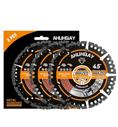 4-1/2 Inch Diamond Blade for Angle Grinder, 3pcs Heavy Duty Cutting Disc Tool, Diamond Saw Blades, Multi Material Cut Off Wheel for Metal Tile Wood Ceramic Stone Plastic Marble in Kuwait