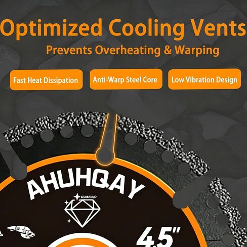 4-1/2 Inch Diamond Blade for Angle Grinder, 3pcs Heavy Duty Cutting Disc Tool, Diamond Saw Blades, Multi Material Cut Off Wheel for Metal Tile Wood Ceramic Stone Plastic Marble in Kuwait