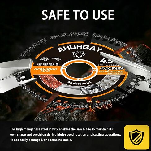 4-1/2 Inch Diamond Blade for Angle Grinder, 3pcs Heavy Duty Cutting Disc Tool, Diamond Saw Blades, Multi Material Cut Off Wheel for Metal Tile Wood Ceramic Stone Plastic Marble in Kuwait