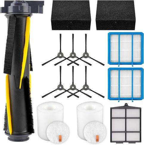 (14 حزمة) قطع غيار RV2100S لمكنسة Shark Navigator RV2100S/ RV2110S/ AV2120S/ RV2110SDUS/ RV2120AE/ RV2110/ AV2110S Robot Vacuum، فرشاة دوارة، فلتر HEPA، فلتر رغوي، فرشاة جانبية، فلتر مسبق in Kuwait