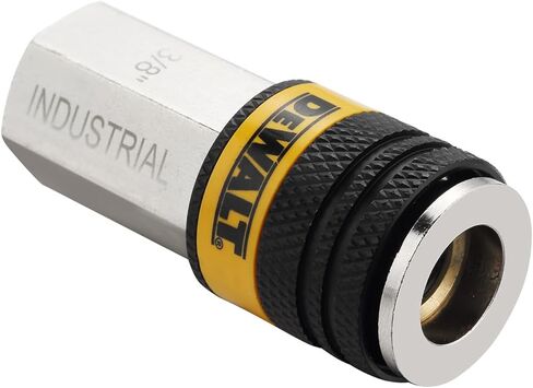 وصلة هواء صناعية بجسم 3/8 بوصة من DEWALT مع FNPT 3/8 بوصة: تصميم توصيل دفع عالي التدفق بـ 6 كرات، 300 رطل لكل بوصة مربعة in Kuwait