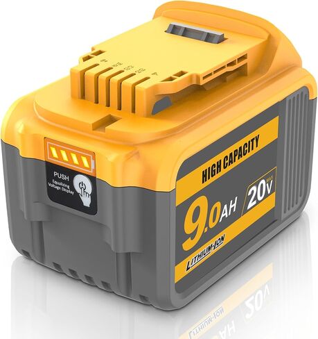 بطارية بديلة من Waitley 20V 9.0Ah ليثيوم أيون متوافقة مع أدوات الطاقة Dewalt 20V DCB200 DCB209 مع مؤشر LED (غير مصنوعة في ديوالت) in Kuwait