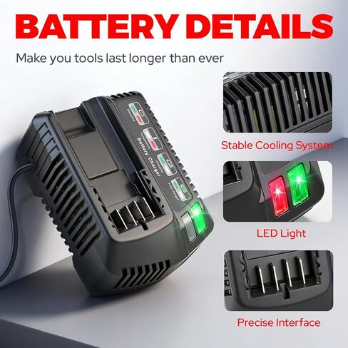 Replacement Charger CMCB104 for Craftsman 20V Battery Output 4.0A Fast Charger Compatible with Craftsman V20 Max Lithium-ion Battery CMCB203 CMCB204 CMCB205 CMCB209, CMCB206 CMCB202-2 CMCB204-2 in Kuwait